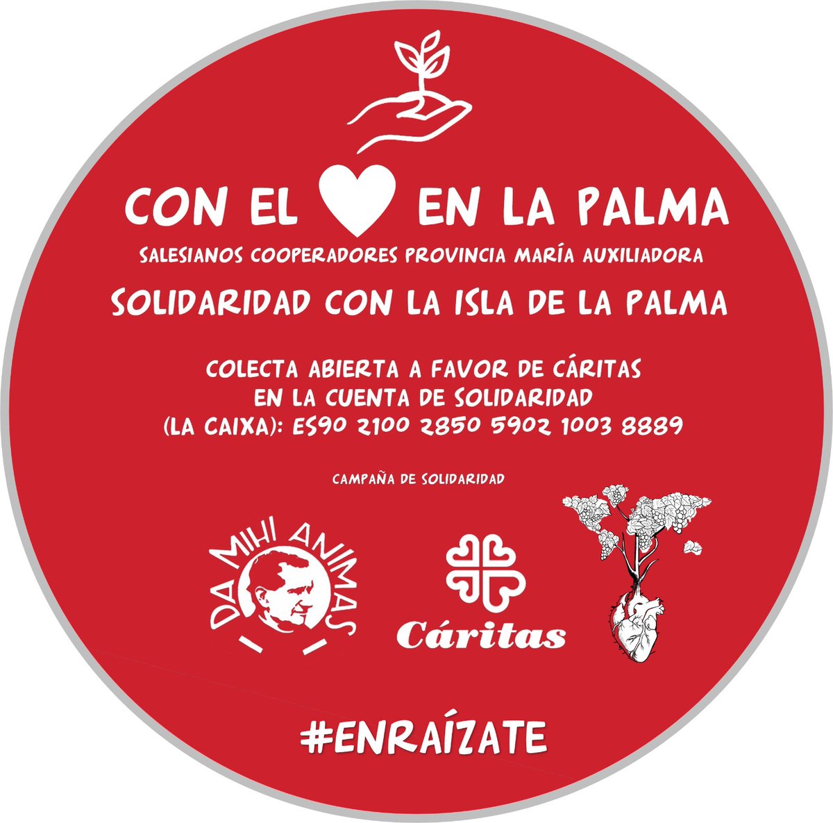 sscc_utrera's tweet photo. Emergencia y Solidaridad Isla de La Palma

La Asociación de Salesianos Cooperadores de la Provincia María Auxiliadora pone en marcha esta campaña solidaria ❤️ para ayudar a la población de la isla de La Palma, damnificada por los efectos del severo fenómeno vulcanológico. 🌋 https://t.co/nP4ejEXQV4