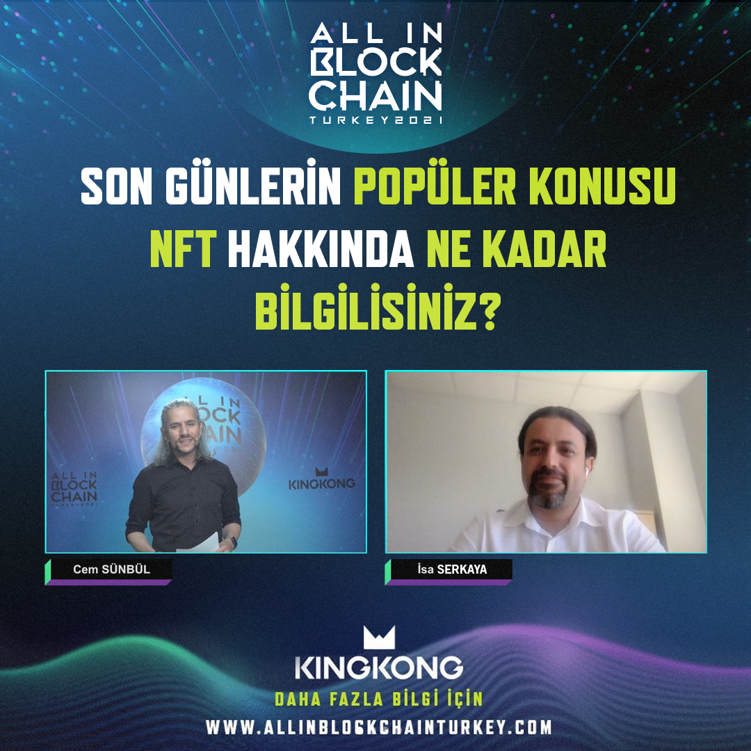 AllinBCTurkey's tweet photo. Son günlerde sık sık duyduğumuz NFT hakkında neler biliyorsunuz? BZLAB Başuzman Araştırmacısı Dr. İsa Sertkaya tüm detayları All in Blockchain YouTube kanalımızda anlatıyor. 
İzlemek için: https://t.co/xJsv7LdEU9 #AllinBlockchain #KingKongİstanbul #Blockchain @isa_sertkaya https://t.co/ZQq81QX1yG