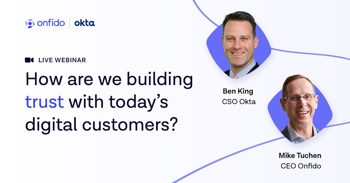 Mark your calendar for Thursday and join me and <a href="/okta/">Okta</a> Regional Chief Security Officer, Ben King, as we present exclusive joint research on the changing relationship between consumers and digital identity. Click for more info and to register ow.ly/Uz0P50GrCYN