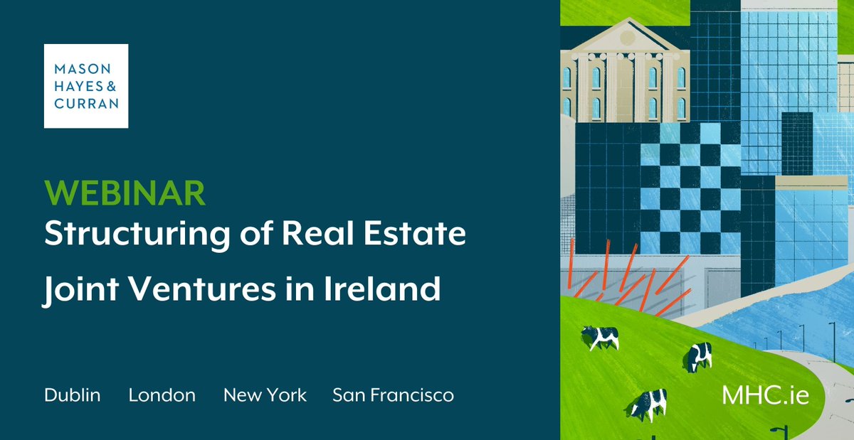 Tomorrow, we will host our Joint Ventures - Combining for Success webinar at 11am. Our panel will discuss recent experiences &amp; key issues presented in the structuring, formation &amp; implementation of joint ventures in the Built Environment sector in Ireland buff.ly/3iYzgPQ