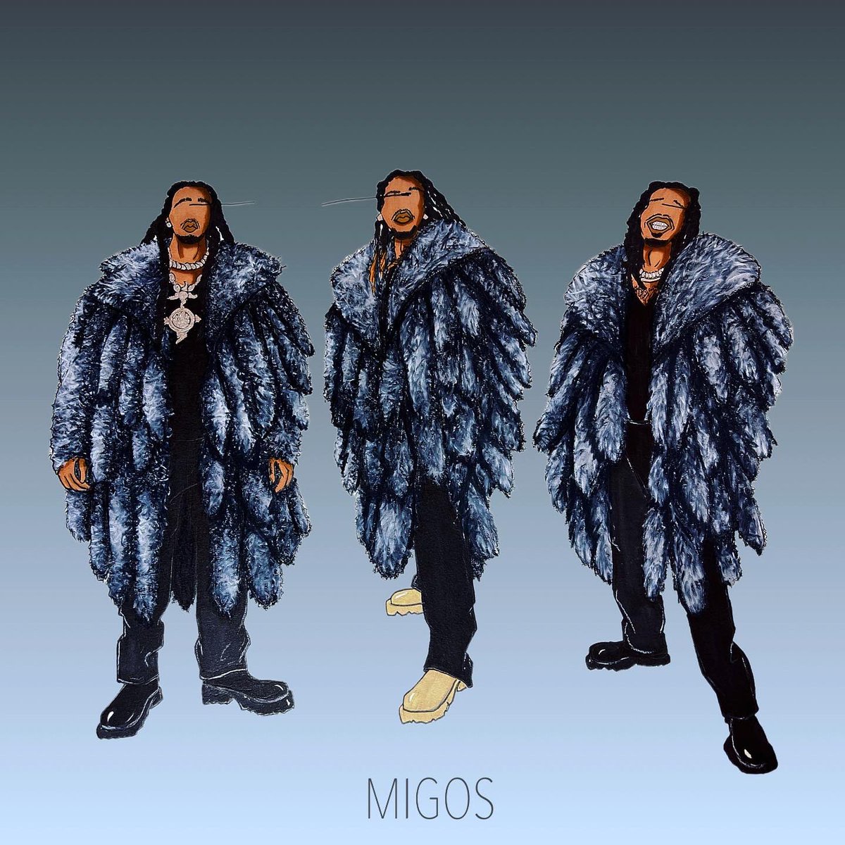_Flaggs's tweet photo. Once again “I understood the Assignment”….Sauce 🔥✍🏽 ft. @Migos @QuavoStuntin @OffsetYRN @1YoungTakeoff | Jadè Illustrations 
.
.
.
.
.
Tag, Share, Like and Comment 🙏🏽
#fashion #migos #illustration #illustrator #fashionsketchartist #blackartist #art #sketchartist https://t.co/i9ORmNWRec