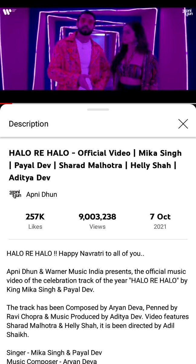 DishaGo57418192's tweet photo. 9M Views Congratulations FD
#HaloReHalo
#ShaHel #HellyShah #SharadMalothra
#HellyKeLog https://t.co/m9csDoBIZS