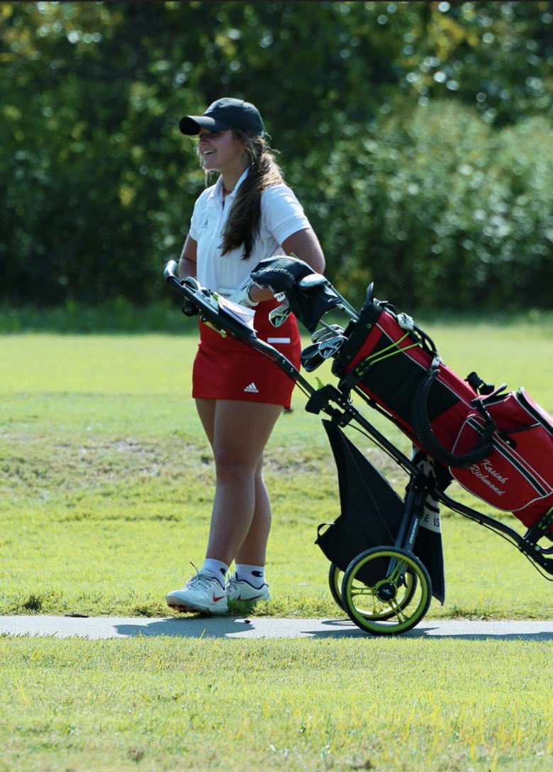 WHSStudSect's tweet photo. Good luck to @kasiahrichmond as she competes in the state golf tournament today! ⛳️ Bring home some hard ware Kasiah!! https://t.co/MgafV3pRUm