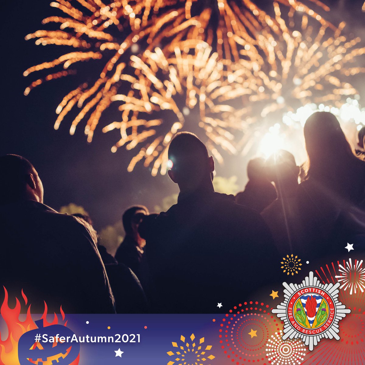 Planning on hosting a back-garden bonfire🔥 or buying fireworks🎆?  
 
Please consider the risks as the consequences can be devastating.  

Attend an organised display if possible - SFRS website has a list of public events.  

➡️ firescotland.gov.uk/your-safety/fi… 

 #SaferAutumn2021