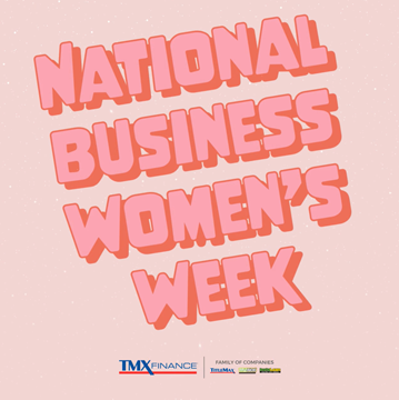 It's National Business Women's Week and the TMX Finance® Family of Companies is proud to foster an empowering, inclusive environment where women can grow into the leaders of tomorrow. Follow <a href="/TMXCompanies/">TMX Companies</a> this week as we share career advice and stories from our own #WomenAtTMX!