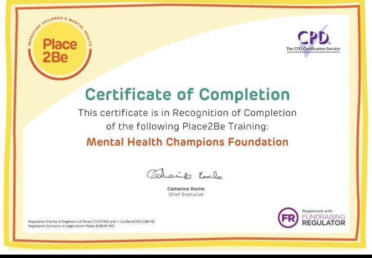 ToryglenPS's tweet photo. Congratulations to Sarah Jane, our fabulous LCR teacher, who has completed the @Place2BeScot Mental Health Champions Foundation course. π #staffclpl #TPSloveslearning https://t.co/jidi9gdXkB