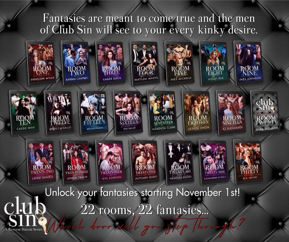 AutumnSeave's tweet photo. CLUB SIN SERIES Reveal! 

22 rooms, 22 fantasies…Which door will you step through?
Pre-order the series TODAY for only #99cents while you can. 

♥️ Check out the series and pre-order your copies today! ♥️
https://t.co/vJJh40Z8Un https://t.co/j1Awl3yeag