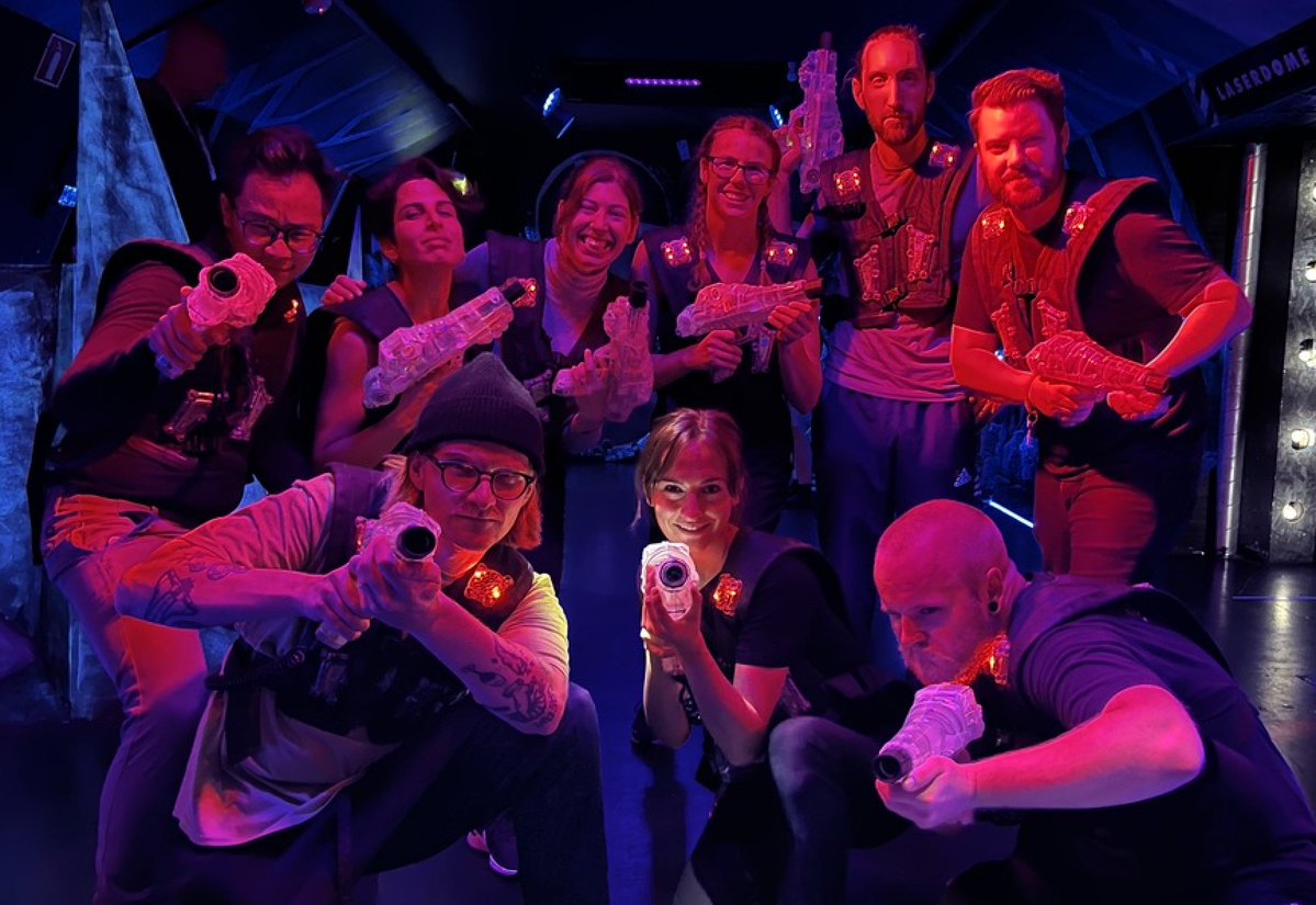 Game face: ON💥🔫 #LaserTag #OurTeam