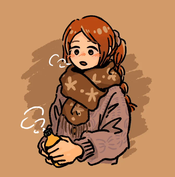 今日はとても寒かった#落書き#イラスト 