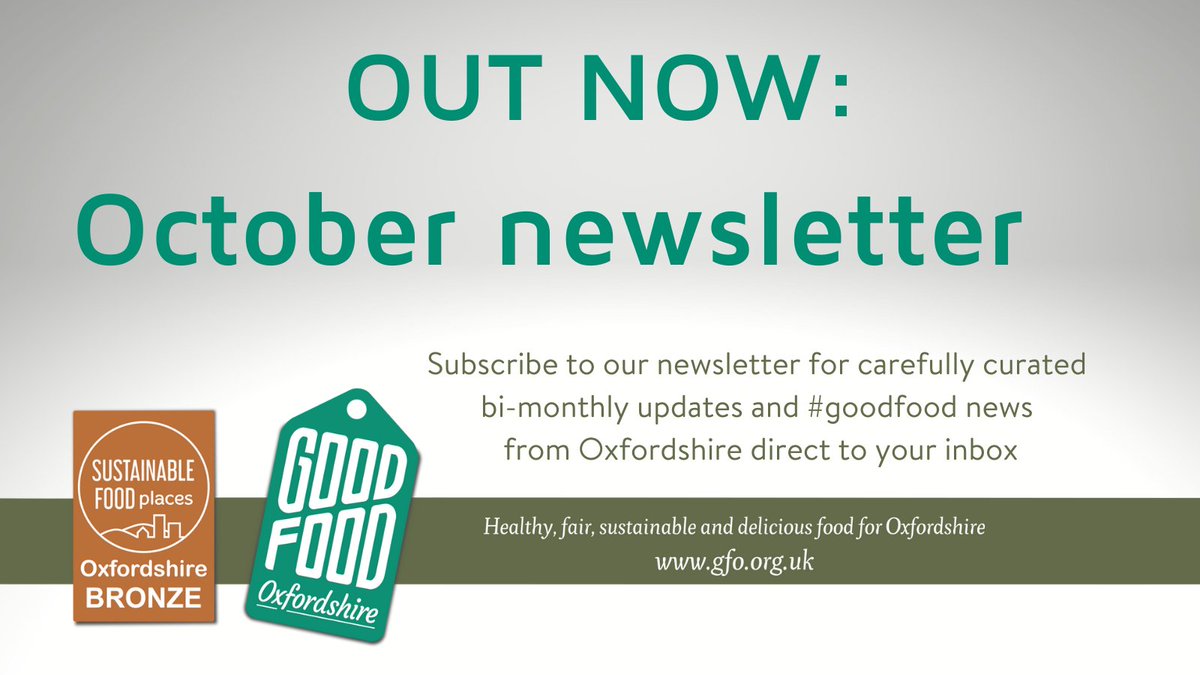 Read all about the latest #goodfood news from Oxfordshire in our newsletter, including the eighth Oxfordshire Pumpkin Festival and how you can still get involved with your event, themed menu or other activity. Read now and make sure to subscribe: mailchi.mp/4495d871de26/g…