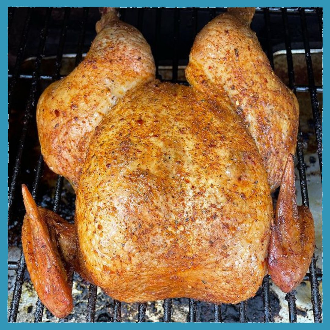 karysroux's tweet photo. Can't get enough of @jperkmr954 Spatchcock Chicken  🔥 He used our Pig Stand Basting Sauces to spray on the finishing flavors #allhitsnomisses #iykyk

#karysroux #pigstand #bastingsauce #spatchcockchicken https://t.co/XNyVG0G4Jr