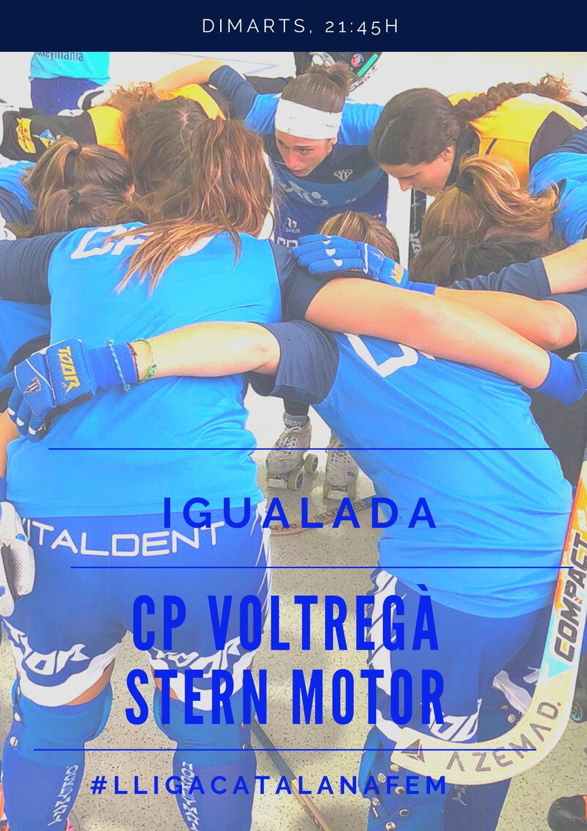 cpvoltrega's tweet photo. ⚪️🔵Aquest dimarts ens juguem arribar a la fase final de la Lliga Catalana en l’últim partit de la fase de grups.

@IgualadaFHCP - @cpvoltrega 
🕰21:45h

🏑Preparades per lluitar fins al final!

#ForçaMàgic #LligaCatalanFem https://t.co/Nrtssb0BPo