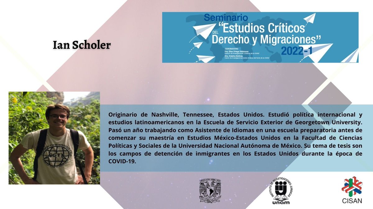 EcdSeminario's tweet photo. 🔰En nuestra sesión temática sobre los efectos de la COVID-19 en los procesos migratorios, participará Ian Scholer @PosgradPolitica ¡No faltes! @IIJUNAM @cisanunam
📝😉Toma nota:
📅🕙Jueves 28 de octubre, 10 h
📧difiij@unam.mx
⬇️conoce parte de su trabajo en esta infografía: https://t.co/qJMtLs0Iv1