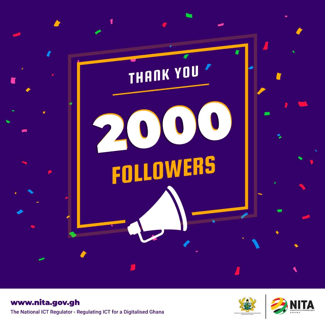 NITAGhana's tweet photo. Thank you all for the follow. Get informed about ICT in Ghana.
#NITA
#NationalictRegulator
#ExcellenceInRegulation
#DigitalisationAgenda
@mocghana
@CSAGhana
@NCAGhana https://t.co/jeY6q07N12