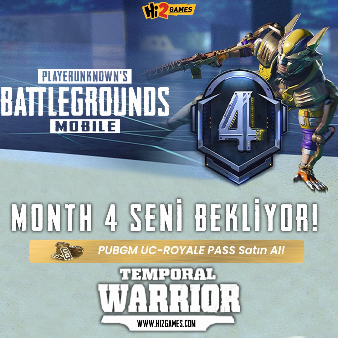 Pubg Mobile Month 4: Zaman Savaşçısı şimdi oyunda!

-En uygun Unknown Cash, Royale Pass, Elite Pass Plus alışverişin için alışverişin adresi her zamanki gibi Hi2Games!