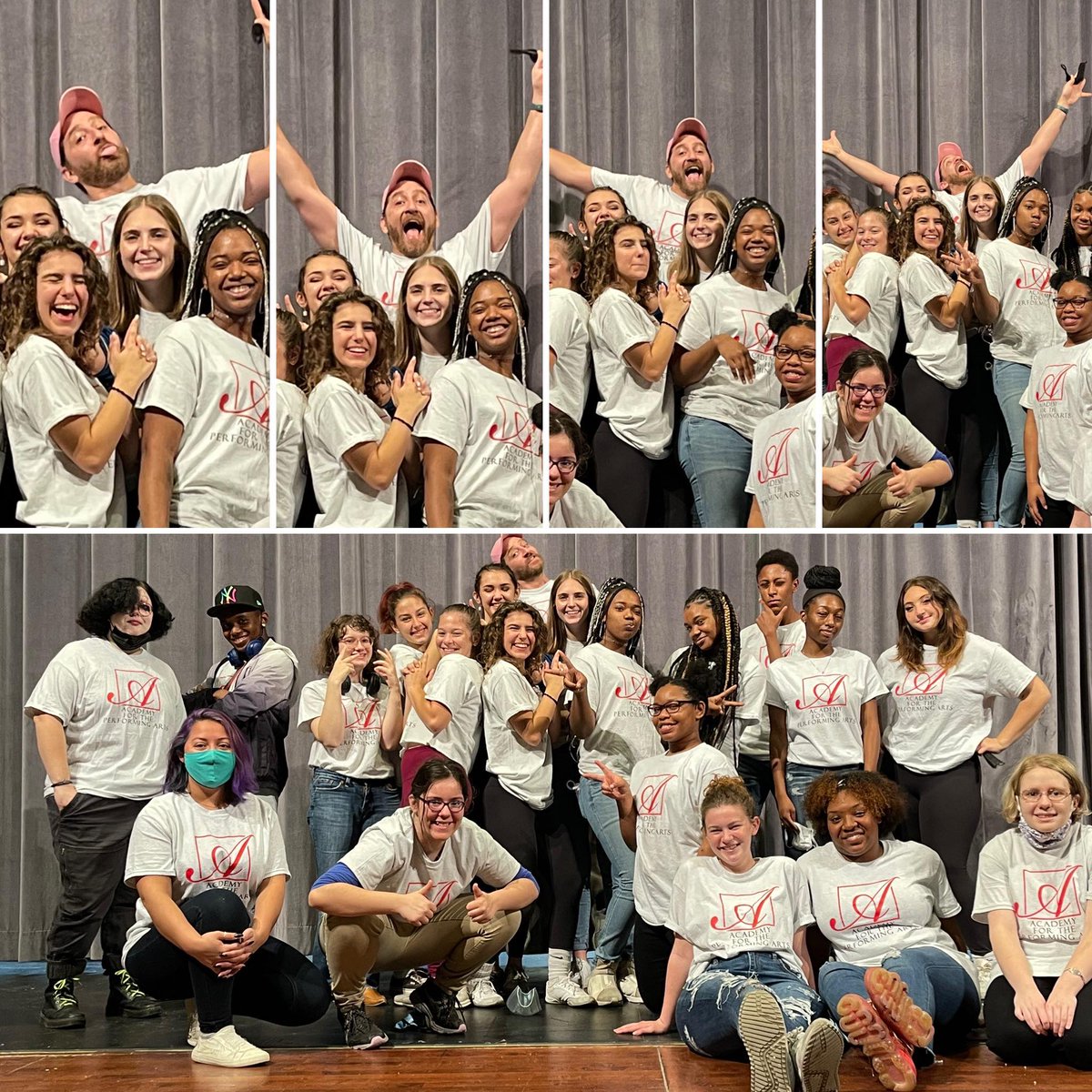 AcademyPerArts's tweet photo. This week marks the start of CFHS's Spirit Week--Last Friday we celebrated our Academy Spirit with t-shirt day! No one shows school spirit like Dan Hendrock!

#tigers #chagrinfalls #cfhs  #theaterkid #academy #production #theatertraining #spiritweek #schoolspirit #academypride https://t.co/IuJezQh7dW