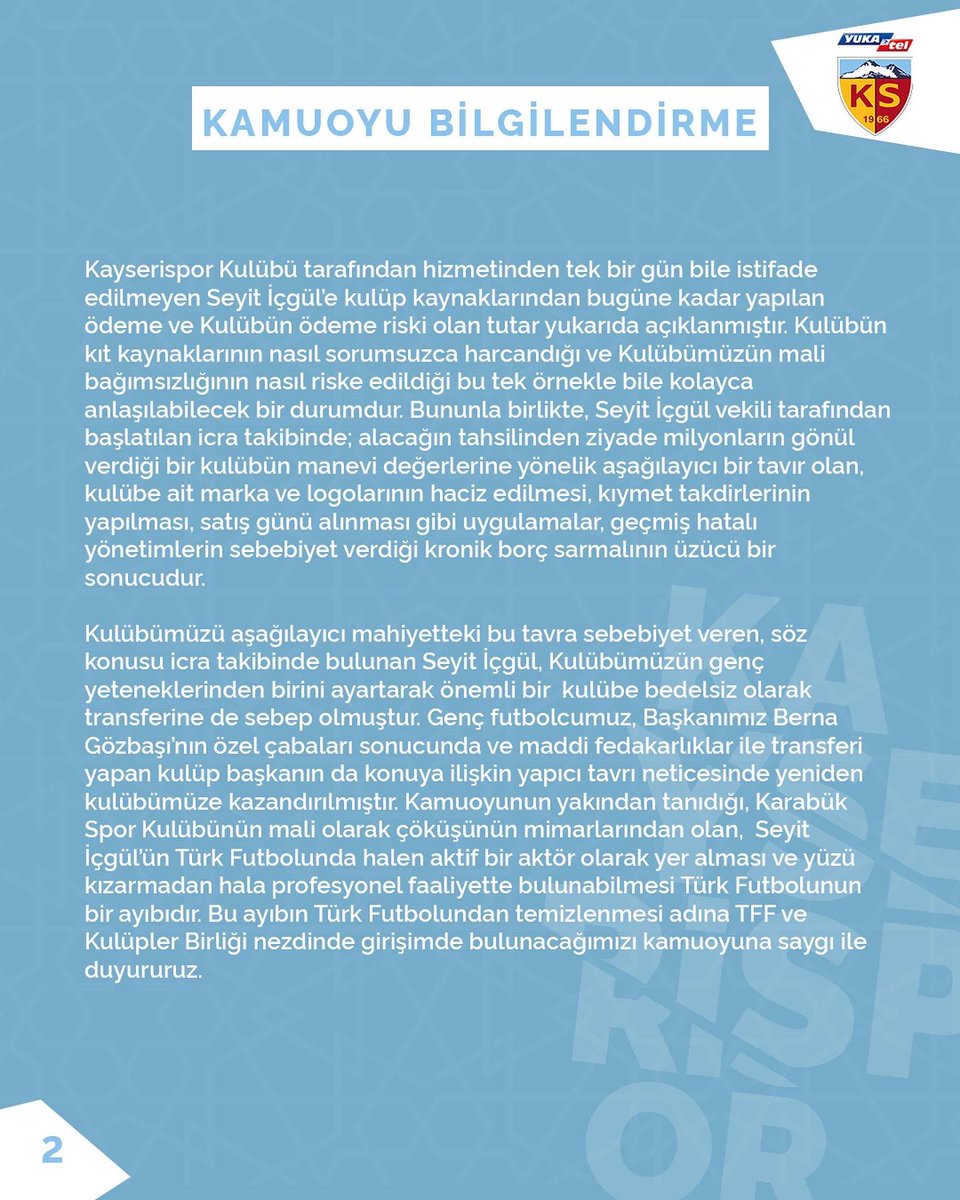 Zecorner Kayserispor tweet media