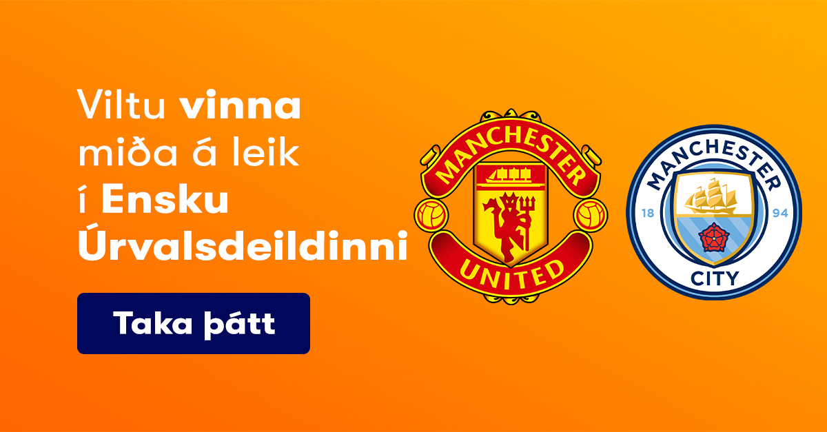Viltu vinna tvo VIP miða á leik United vs City 6. nóv?
Þú kemst í pottinn með því að fylgja okkur og retweeta þessari færslu. Dregið úr 27. október.
Ekki gleyma að skrá þig á hlekknum hér fyrir neðan.
Munum draga út 40 miða í vetur. PL og CL leikir.
leikur.markend.is/manumanc