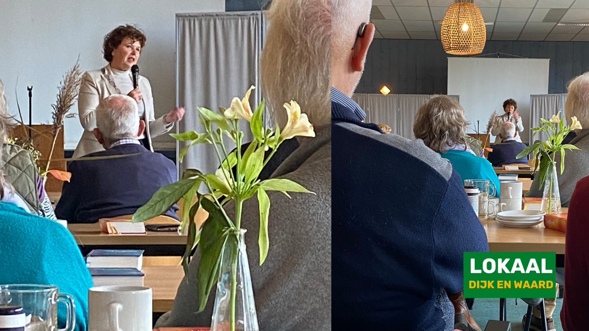 Lokaal Dijk en Waard was in het #Trefpunt BoLangedijk. Burg. <a href="/LeontienKompier/">Leontien Kompier</a> gaf aan zaal vol ouderen een heldere uitleg over de naderende herindeling #Dijkenwaard. Vragen werden duidelijk beantwoord. Aanwezigen waren tevreden met dit gesprek. 
<a href="/LokaalDenW/">Lokaal Dijk en Waard</a> <a href="/borisdefloer/">Floris de Boer 🌪️</a> <a href="/LCSEA/">Lea van der Zee</a>