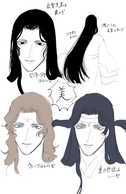 いにしえの長髪美男図鑑 