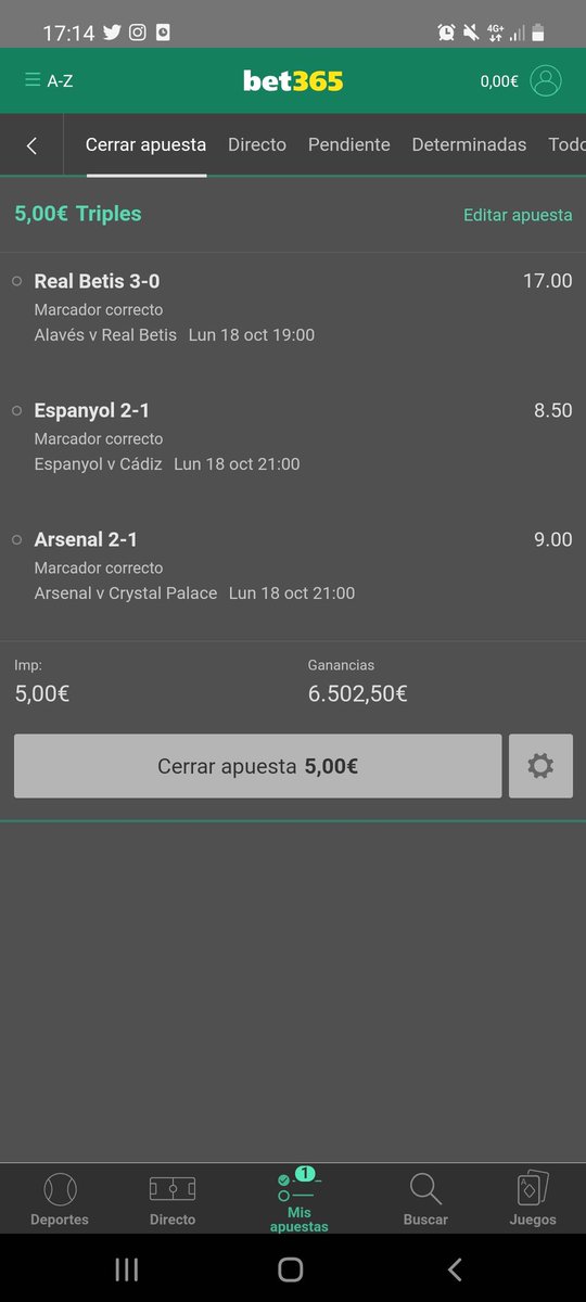 Lo he echo por meme y por que me he encontrado 5 euros en el suelo, es 99,99% que no salga, es obvio xD 
Si me toca sorteo 100 euros entre todos los que den rt, fav y me sigan claro