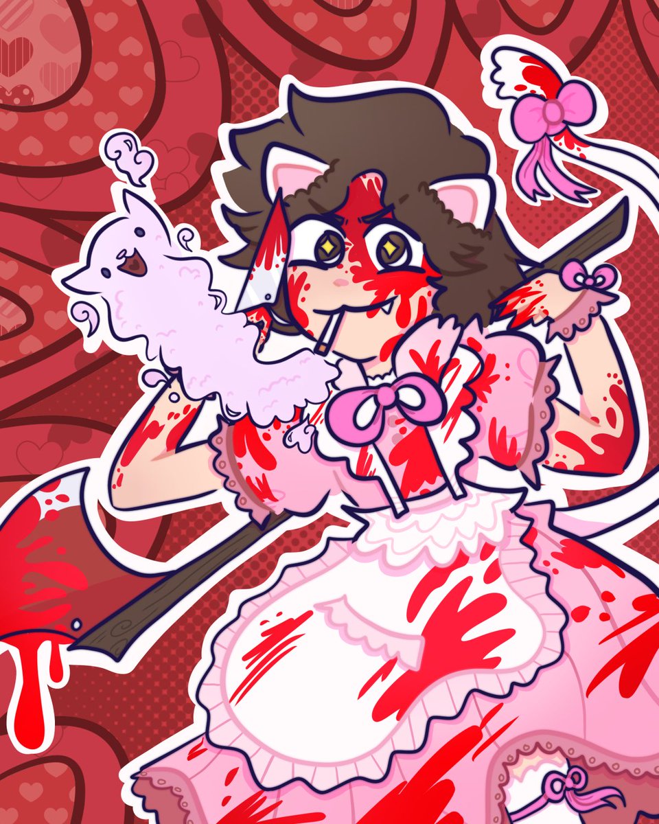 // knives and blood catmaid krtzyy goes :3c.