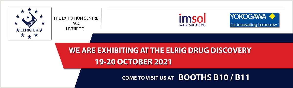 imsolUK's tweet photo. Come to see Imsol at ELRIG Drug Discovery on the 19th/20th October in Liverpool, booth B10/B11, to find out more about the Confocal Quantitative Image Cytometer CQ1, Yokogawa.

#drugdiscovery #elrig #yokogawa #drugdiscovery2021 https://t.co/fmkpy83Kbv