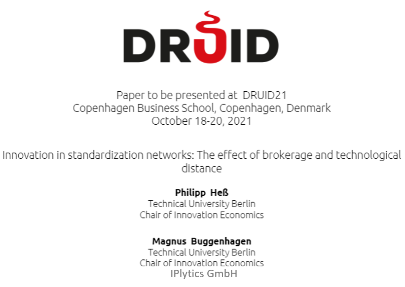 m_buggenhagen's tweet image. 𝐃𝐑𝐔𝐈𝐃 𝟐𝟏 – Please join our presentation - Wednesday - 9 am  🚀 My co-author Philipp Heß will present our paper &quot;Innovation in standardization networks: The effect of brokerage and technological distance&quot;. We are looking forward to your feedback #druid21 #druid #cbs @CBScph
