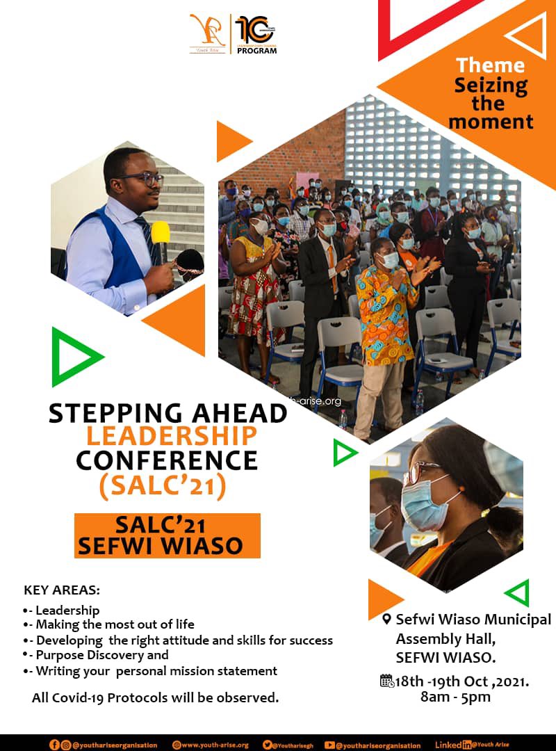 The SALC’21 train is in Sefwi Wiaso at the moment !!!!!💃🏽☀️.We are ready and excited to be there 🎉🍾. Stick with us for more updates. 🇬🇭💫🧡
 
Such an engaging month for our volunteers and workshop assistants #SALC_SefwiWiaso #YAOGlobal #SALC21  #youthworkmatters #LDTP@10