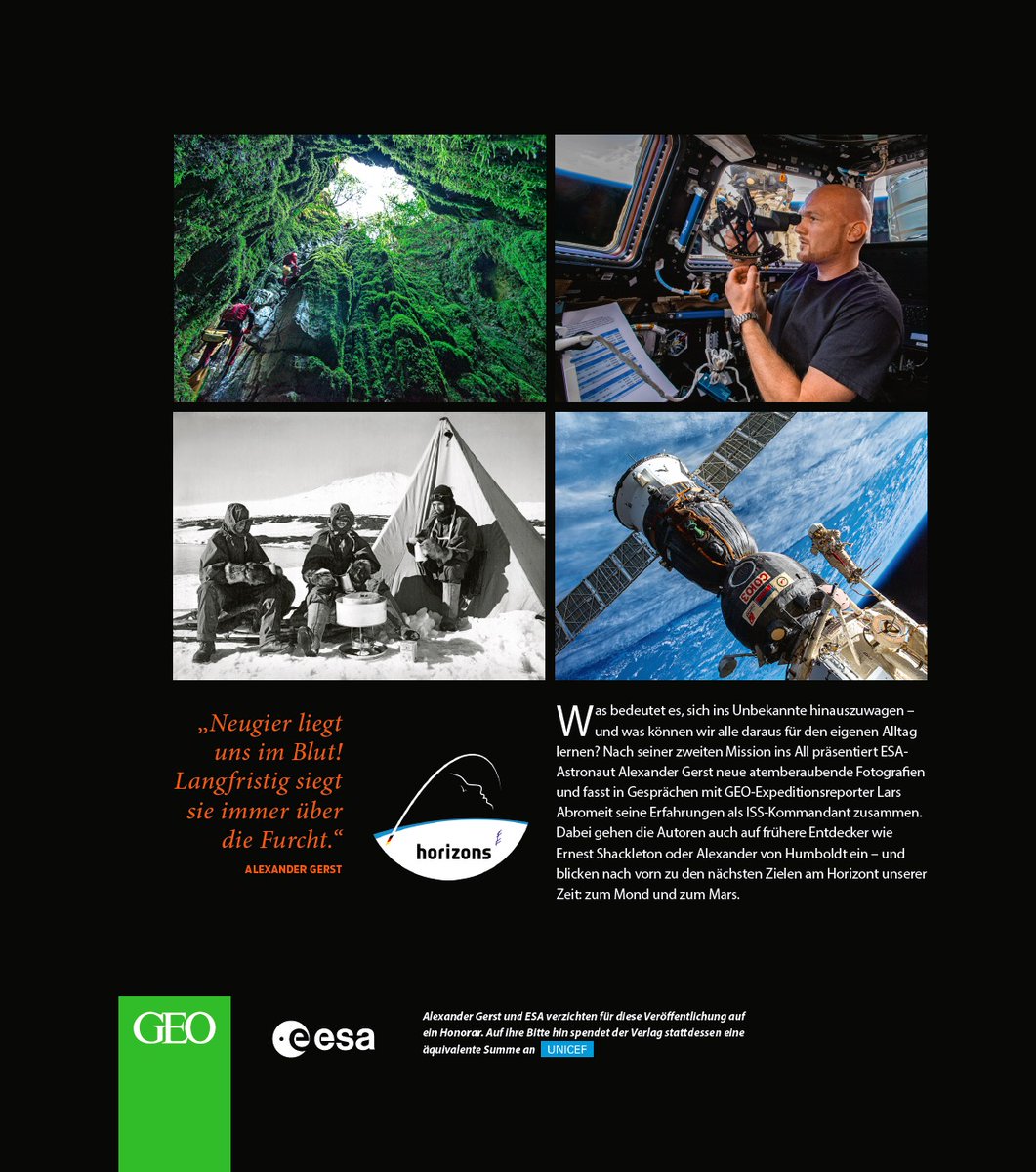 Warum es sich lohnt, der Neugier zu folgen: In unserem Buch „Horizonte“ fassen <a href="/LarsAbromeit/">Lars Abromeit</a> und ich die besten Bilder und Einsichten meiner #Horizons-Mission zusammen – und gehen der Frage nach, was wir von Expeditionen im All, in Polargebieten oder der Tiefsee lernen können.