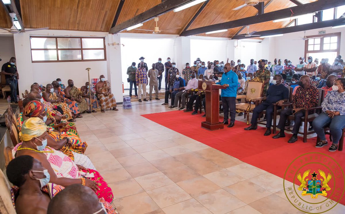 Delegates4DMB's tweet image. “Mahama constructed the roof before building the foundation” – President Akufo-Addo on Komenda Sugar Factory.
#PresidentToursCentralRegion