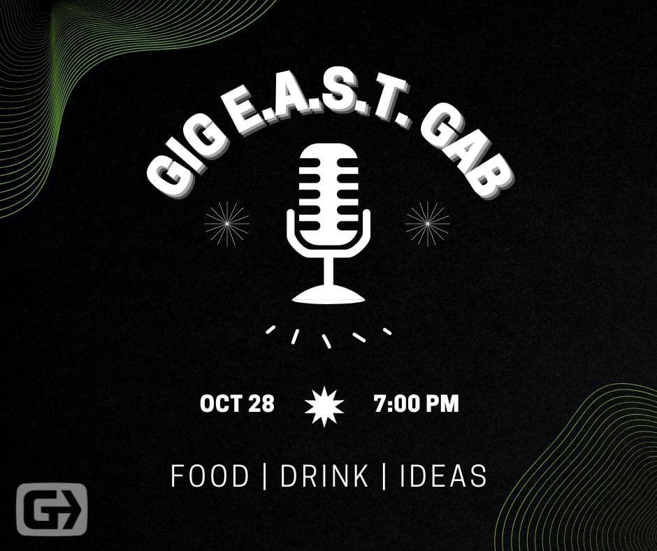 Our *last* Gig E.A.S.T. Gab of the year is next Thursday, October 28! If you have something to share, this is your last chance to do it. 

Sign up at: forms.gle/iQNcEwHSJoZHCj…