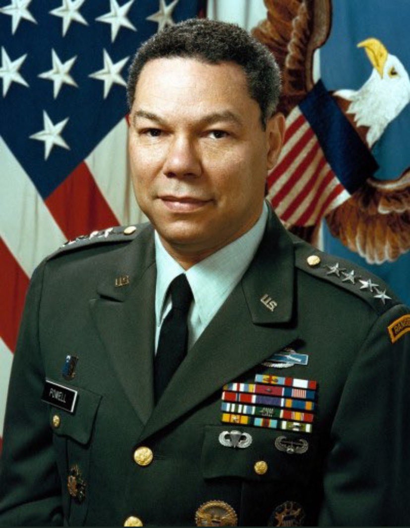 RafaelWrites's tweet photo. RIP Gen Powell 🙏🏽
#USArmy 
#4StarGeneral
#ChairmanJointChiefs 
#NationalSecurityAdvisor
#SecretaryOfState 
#ThankYouForYourService 
#Veteran #Leader #Statesman https://t.co/Z1ZIN02z1Z