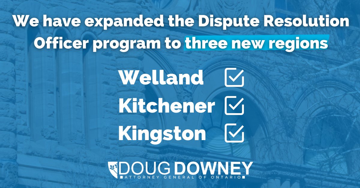 We’ve reached another important milestone in our work to support children and make family law easier to access across Ontario. After expanding the Dispute Resolution Officer program to Welland and Kitchener earlier this month, we have now launched it in Kingston as well.
