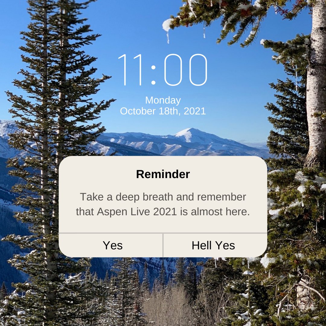 Just a friendly reminder! 😁 #AspenLive2021 #Aspen #AspenCO #entertainment #liveentertainment