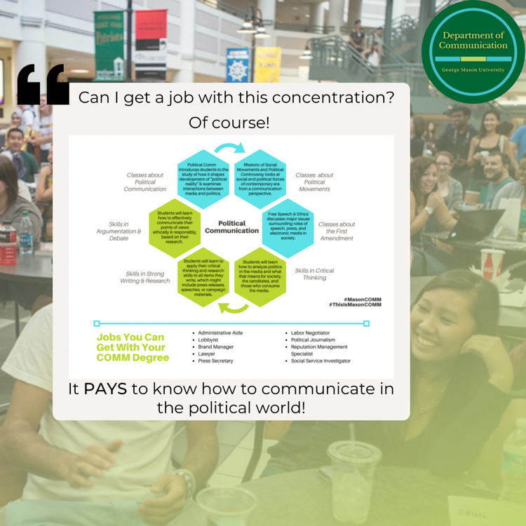 MasonCommDept's tweet photo. It's the season of registration again! Time to check out what awesome concentration we offer! - The most mysterious concentration! 
#MasonCOMM #ThisisMasonCOMM #PoliticalCOMM https://t.co/ro56NPYJk5