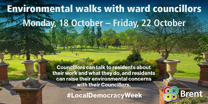 Brent_Council's tweet photo. It's #LocalDemocracyWeek 2021 this week, and we're holding a series of events.
Why not join our councillors for a walk in their local area to find out what they do. 
https://t.co/n9EsrC1Jxx https://t.co/F5wCFfQPDZ