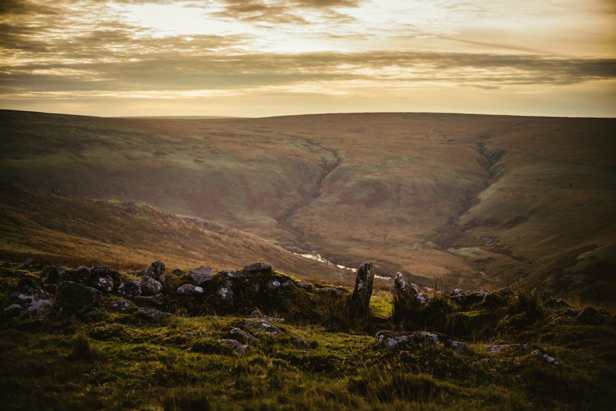 GlavindStrachan's tweet photo. View of #TavyCleave on #Dartmoor from #StoneHut #Ruin from an #AncientEnclosure on the edge of #GerTor 😍 I love how they built these to face the rising sun 💚 Our ancestors were way smarter 😜 #DartmoorPhotographer #DartmoorLandscapes #Devon #VisitDartmoor https://t.co/EiWmecIdjl