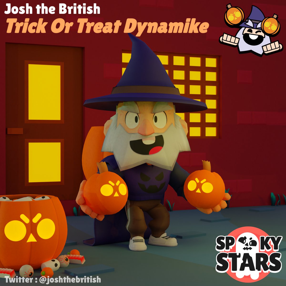 thebritishjosh's tweet photo. 🍬Trick Or Treat Dynamike!🎃

🪦My entry for the #SpookyStars2021 collab!
Thanks for the amazing pin @taurtle123 👻

#SpookyStars2021 #BrawlStars #BrawlStarsArt #b3d https://t.co/MqzH62HR2B