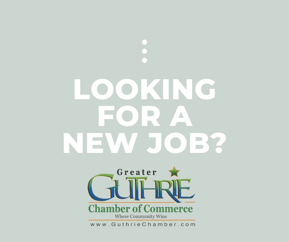 guthriechamber's tweet photo. Are you looking for a new job? Head over to our website and check out the open positions waiting to be filled! #ChooseGuthrie⁠
⁠
https://t.co/0KyJ3B1AFS https://t.co/nlwLRK7Tol
