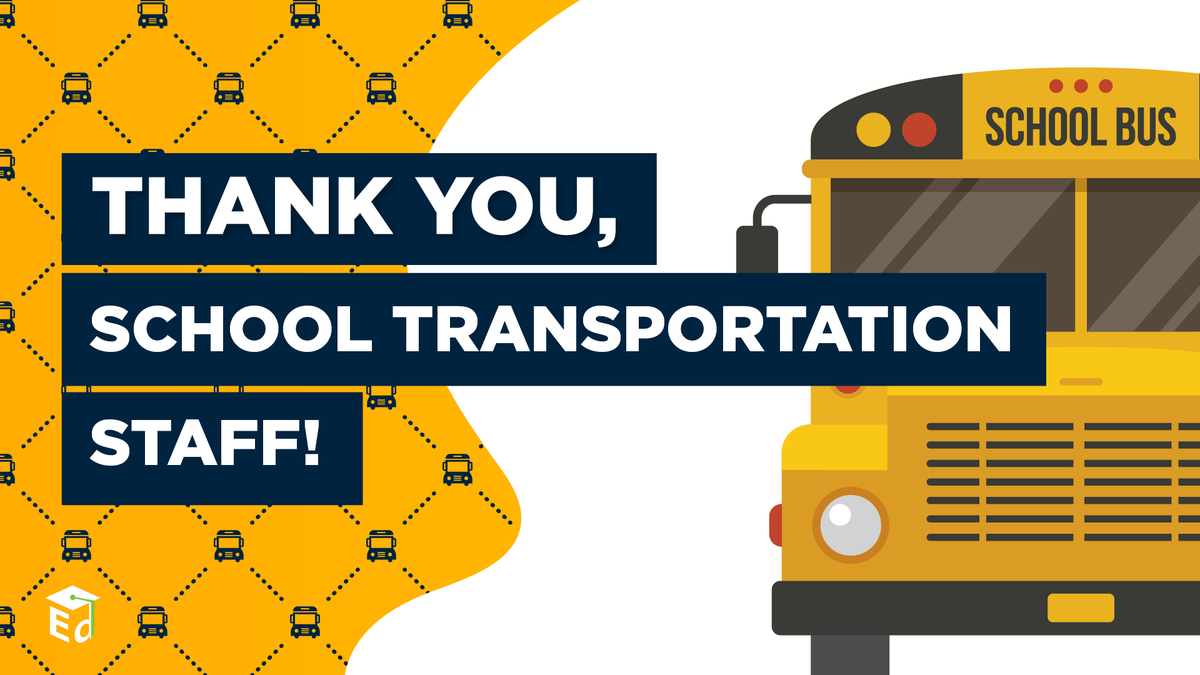 We wheelie appreciate all school transportation staff because they work to keep our students safe to and from school. Thank you! #NationalSchoolBusSafetyWeek