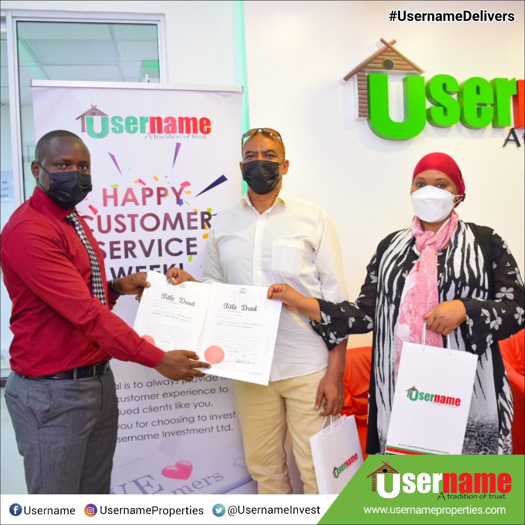 usernameltd's tweet photo. We are glad to be helping our customers to fulfill their land ownership dreams.

If you have been thinking about buying land, get started today by sending the word ‘PLOT’ to 20321 / call 0725 000 222
https://t.co/Vf7WqdFReV #UsernameDelivers https://t.co/tNW6BD47im