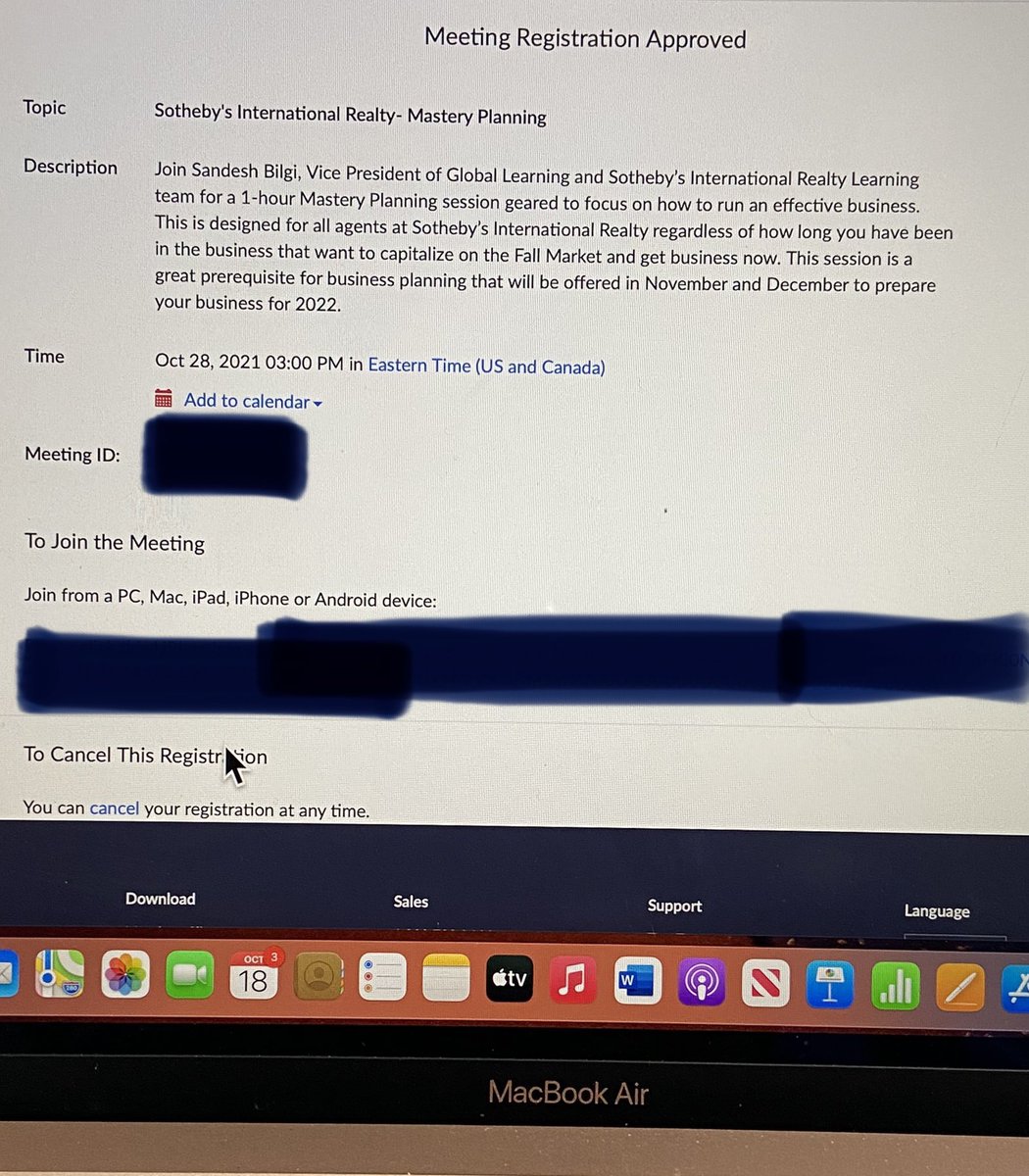 EriiNad's tweet photo. Just registered for this month’s Sotheby’s Mastery Planning webinar! Love that the company I work for offers us monthly webinars! @sothebysrealty #SothebysAgent #ppsir #lovewhereyouwork #sothebysinternationalrealty https://t.co/ROul2IycFT