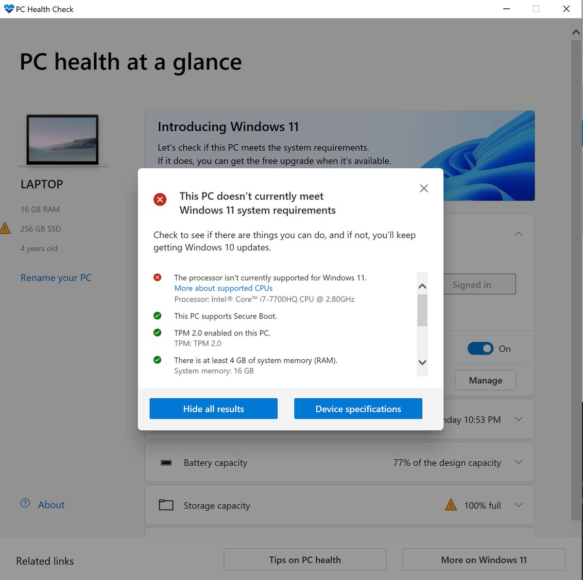 This processor is not supported