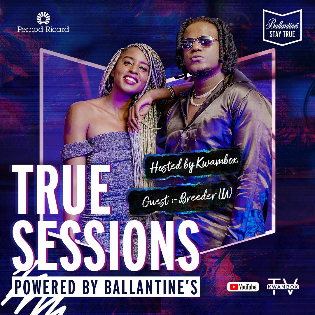 Ballantines_KE's tweet photo. On this episode of True Sessions with @ItsKwambox , we bring to you Breeder LW, a Kenyan Hip hop Artist, Songwriter and a performer. Subscribe to Kwambox TV and turn on post notifications to be the first to catch this amazing episode. 
#TrueSessions #TheresNoWrongWay https://t.co/ue9kkmC99S