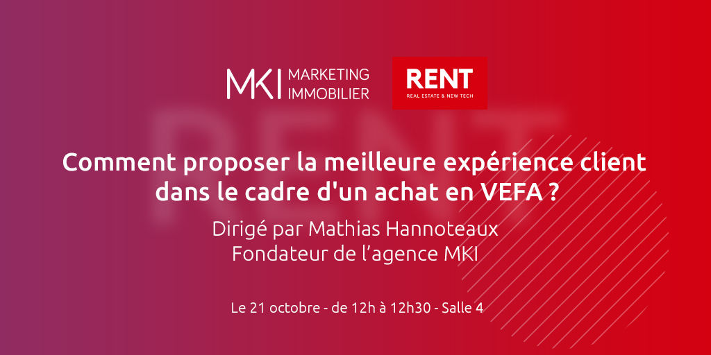 Immobilier_MKI's tweet photo. Lors du @salonrent #RENT2021, @mhannoteaux, fondateur de l'agence MKI, animera l'atelier "Comment proposer la meilleure expérience client dans le cadre d'un achat en VEFA ?". Il partagera l’expérience et la vision de nos clients.

Retrouvez MKI et @immolead sur le stand H15 ! https://t.co/QgyVCegkaG