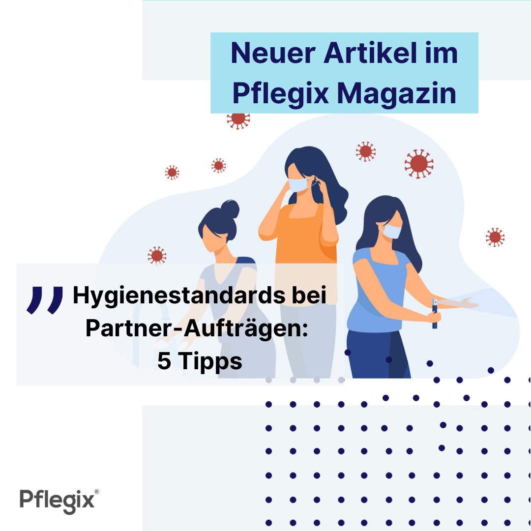 In unserem neuen Beitrag geben wir euch 5 Tipps für #Hygienemaßnahmen bei Partner-Aufträgen. 💚 
Schaut jetzt rein: bit.ly/3jeDu65 
Habt ihr weitere Tipps? Dann schreibt sie gerne in die Kommentare! 👇

#pflegix #wecare #pflege #betreuung #alltagshilfe