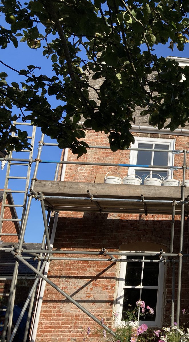 SellickCon's tweet photo. Hot mixed lime top coat today - ruled out to finish. Got pretty wet but happy days 😎👍#conservationbuilding #dorset #heritage #hotlime #limerender #dorsetbuilder https://t.co/f1dr1dE2v8