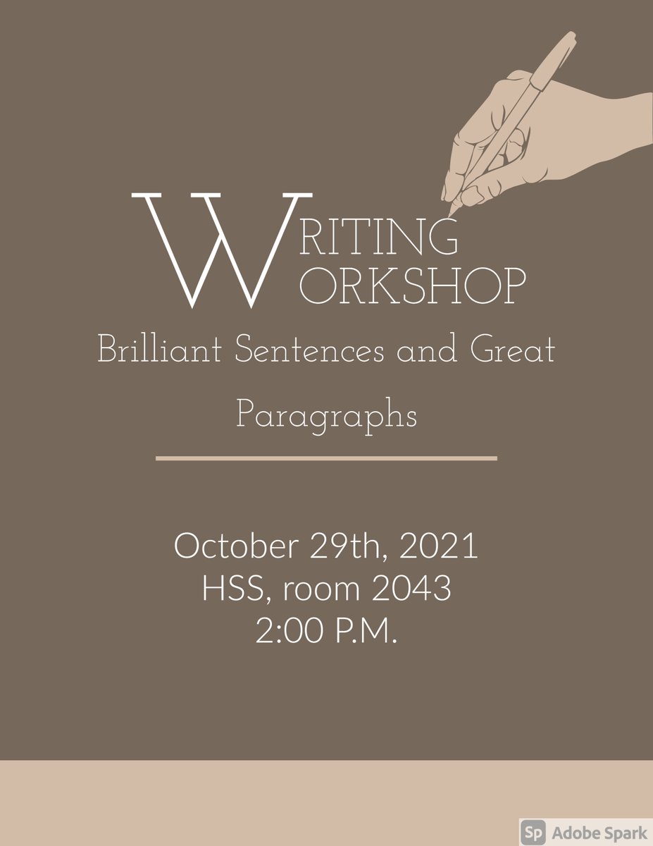 Happy Monday! Don't miss out on the upcoming Brilliant Sentences and Great Paragraphs Workshop!