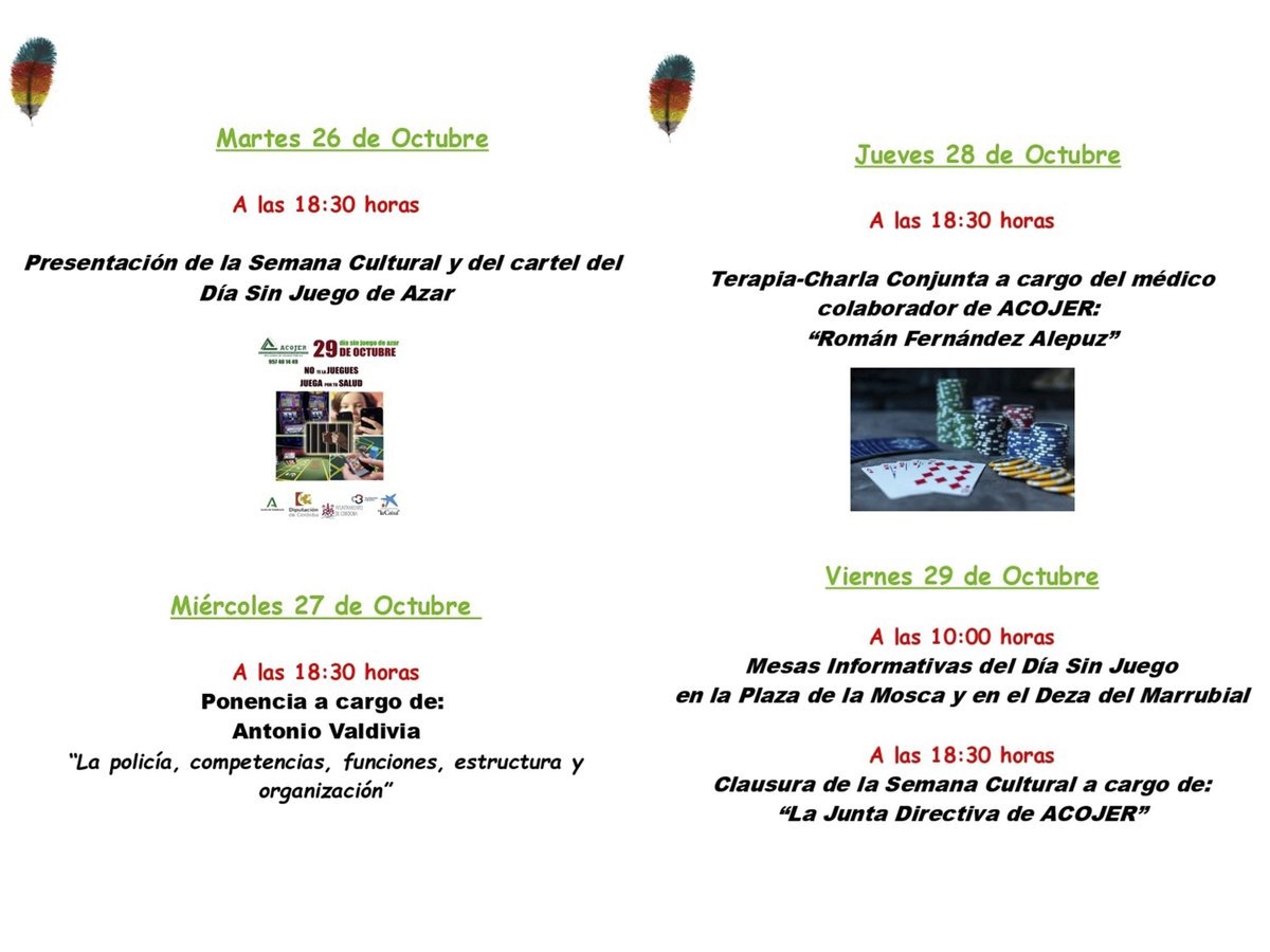 acojer_asoc's tweet photo. Semana Cultural ACOJER 2021 https://t.co/0CGFbVq84d